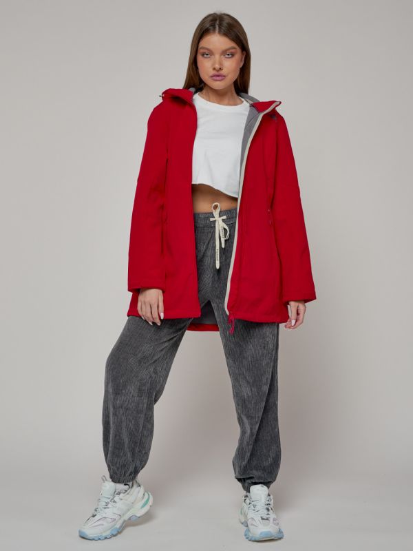 Women's windbreaker MTFORCE large size red 22335Kr